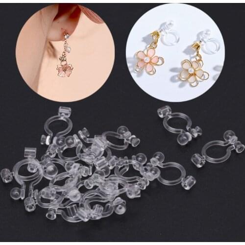 20Pcs Invisible Clip-on Earring Converters for Non Pierced Ears Jewelry Findings R58E