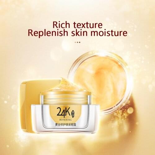 24K Gold Eye Cream Serum Anti-Aging Wrinkle Remove Dark Circles Eye Cream Fades Fine Lines Maintenance Eye Care TSLM2