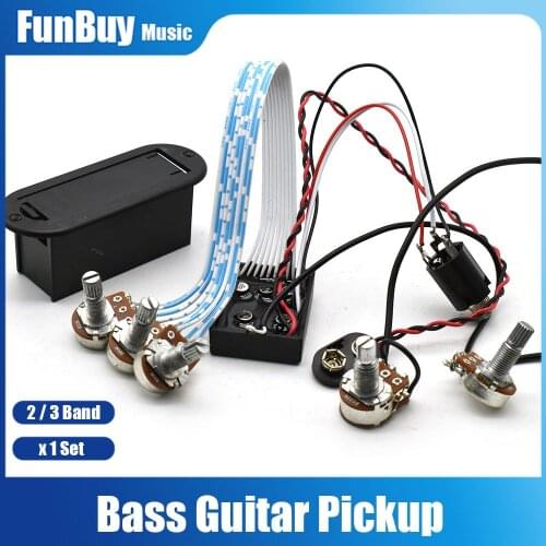 3 Band EQ Preamp Circuit Guitar Dual Potentiometer for Active Bass Guitar Pickup 5 Control Knobs Guitar Pickup Control System