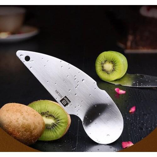 304 Stainless Steel Kiwifruit Spoon Fruit Knife Peeling Scoop Kiwi Fruit Knife Cutting Spoon Tool Kitchen Creative Gadgets