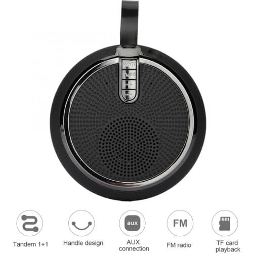 Mini TWS Wireless Bluetooth 4.2 Speaker FM Radio Music Player Stereo Bass Speaker Outdoor Loudspeaker Support AUX TF Card