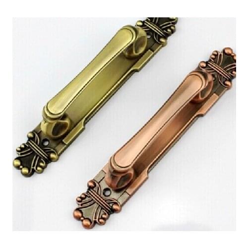 280mm Wooden Door Pulls Antique High Quality Big Gate Door Handles Red Bronze,ZInc Alloy Home ,Ktv Hotel Wood Door Pulls Handles