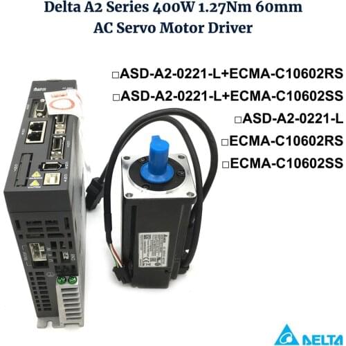 1.27Nm Delta A2 400W 60mm ECMA-C10604RS ECMA-C10604SS Brake ASD-A2-0421-L AC Servo 220V Motor Driver Kit 0.4KW 3000rpm & cable