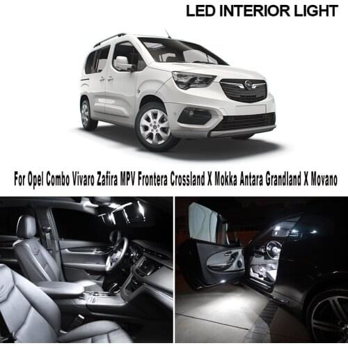 Canbus Car LED Interior Map Dome Light Kit For Opel Combo Vivaro Zafira MPV Frontera Crossland X Mokka Antara Grandland X Movano