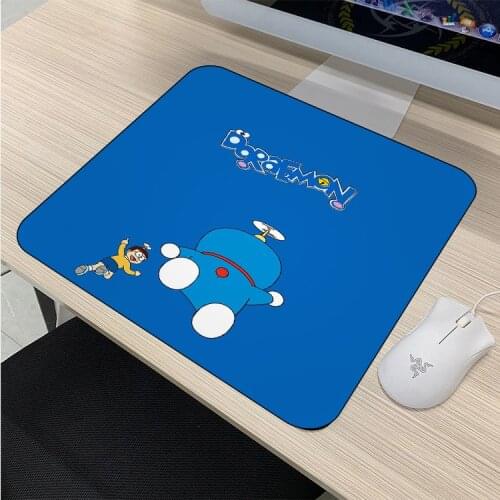 Doraemon Pad Mouse Cute Desk Anime Gamer Gaming Kawaii Mause Pc Complete Pads Varmilo Mat Carpet Small Computer Mousepad Blue