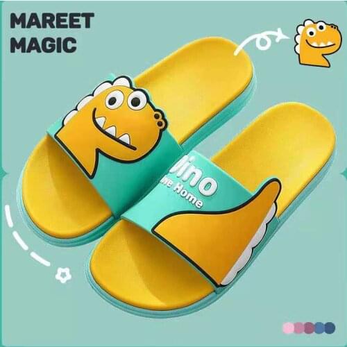 Summer Womens Slipper Thick Bottom Cartoon Pattern Two-Color One Word Cool Slipper Soft Bottom Anti-Skid Bathroom Slipper 36-41