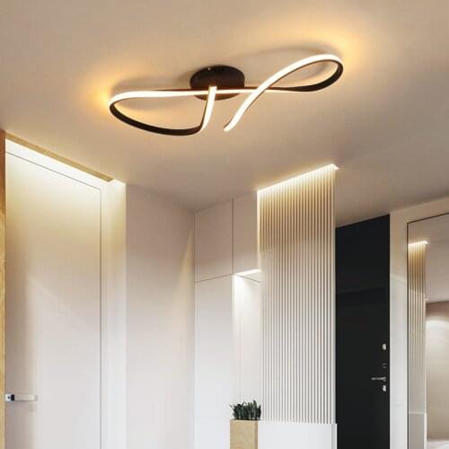 LODOOO Modern led chandelier lighting for living room bedroom kitchen ceiling chandeliers Black Hallway indoor lighting