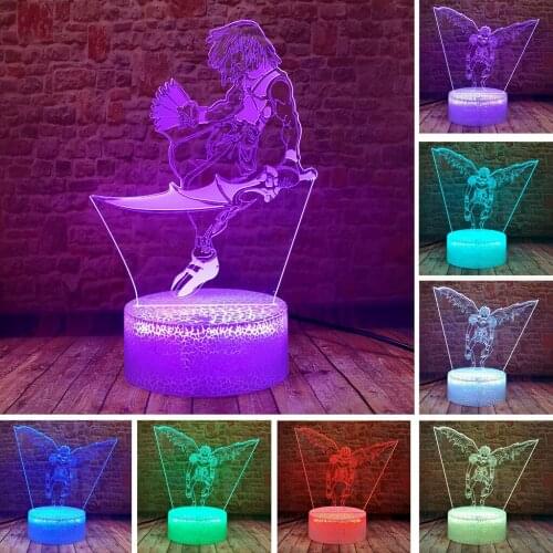 Flashing 3D Illusion LED Nightlight Colors Change Desk Lamp Manga Death Note Anime action & toy figures boys