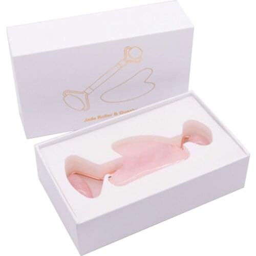 Natural Facial Beauty Massage Tool Jade Roller Crystal Stone Face Lifting Massager Skin Care Jade Gua Sha Board Set With New Box