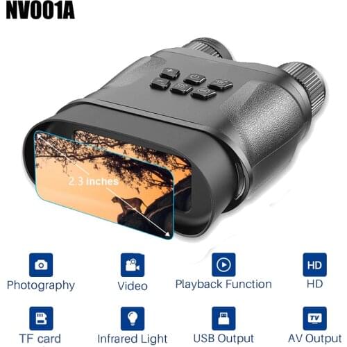 NV001A 2.3 Inch Large Screen HD Digital Night Vision Binoculars Image & Video Recording Infrared Camera for Night Hunting Patrol