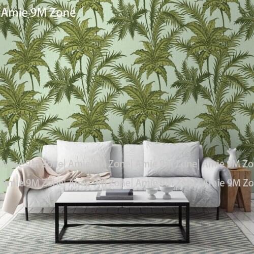 Tuya Art desktop wallpaper sage green leave for living room wall-paper home decor on the wall