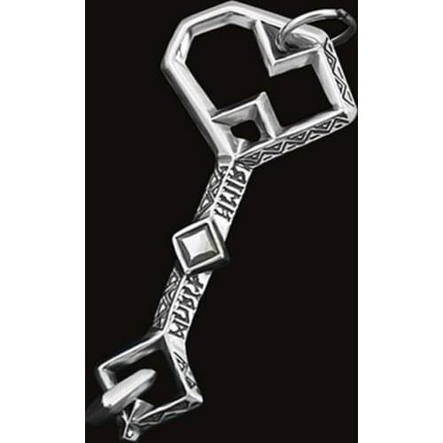 Thorin Oakenshield Necklace Dwarf Treasure Key Tolkien Pendant Vintage Antique Silver Color Movie Jewelry Men Women Wholesale