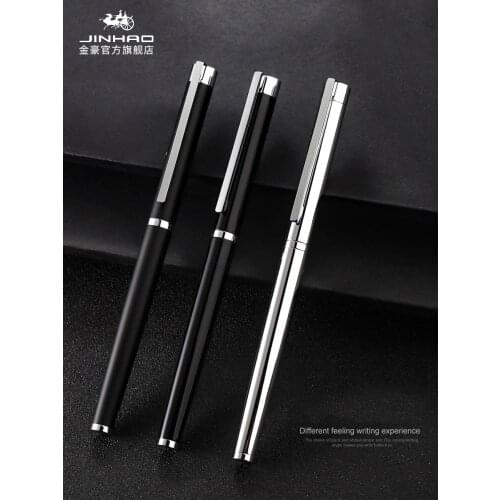 Jinhao 126 Fountain Pen 0.38mm Nib Caligraphy Pen Black Steel High Quality Ink Pens for Writing Metal Student School Supplies