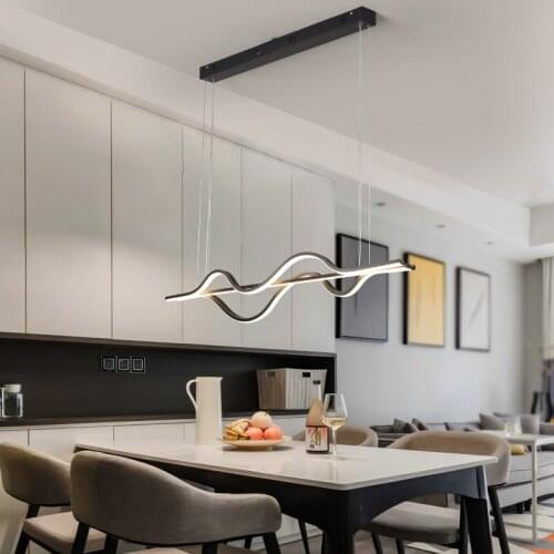 ABNT Length 1000mm Dimmable RC Modern Led Pendant Lights For Dining Room Kitchen Room Bar Hanging Pendant Lamp Fixtures