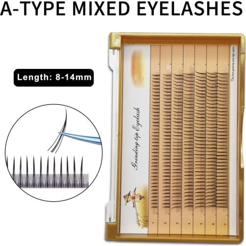 AINIFLY A Type Mixed Eyelashes Natural Fluffy Mink Eyelashes Personal Extension Eyelashes 8-14mm Eyelashes Mink Wholesale