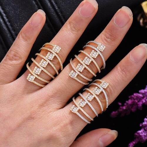 Luxury Noble Women Ring Gothic Dubai Style Bridal Wedding Party Anniversary Party Show Best Gift Jewelry High Quality