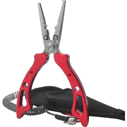 15.5cm Fishing Pliers Scissors Stainless Steel Fish Hook Remover Fishing Line Cutter with Bag Fishing Tackle Tools