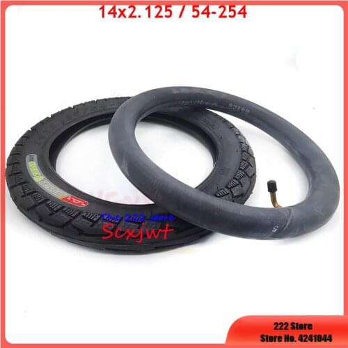 High Quality 14x2.125 54-254 Electric Bicycle Tires 14 Inch Electric Bicycle Wheel Tyres 14*2.125 Bike Inner Tube Outer Tyre