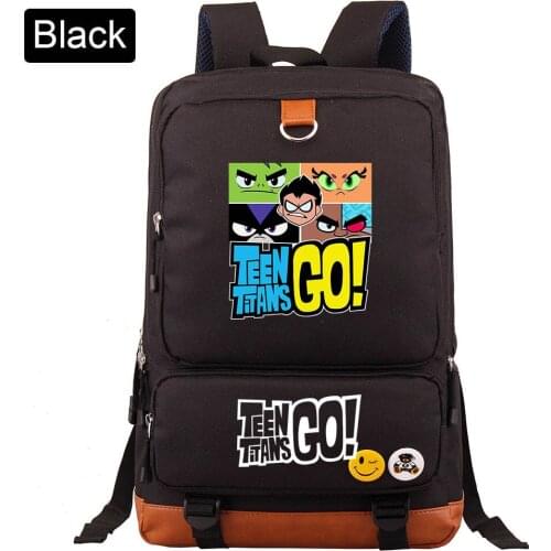 Pikurb Teen Titans Go Robin Schoolbag Travel Backpack Notebook Laptop Bag Gift for Kids Students