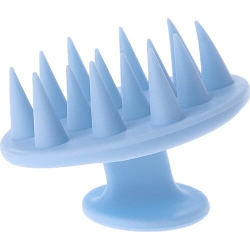 Silicone Shampoo Scalp Shower Hair Massage Massager Body Washing Brush Comb C1FF