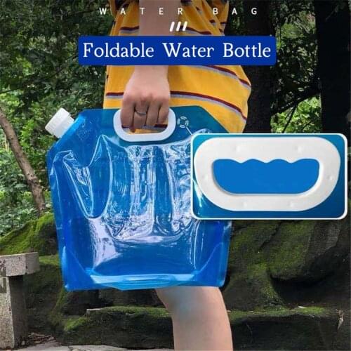 5/10L Folding Water Bag Portable Sports Jug Storage Bottle Container Embedded Handle Design Water Bag For Outdoor Travel Camping