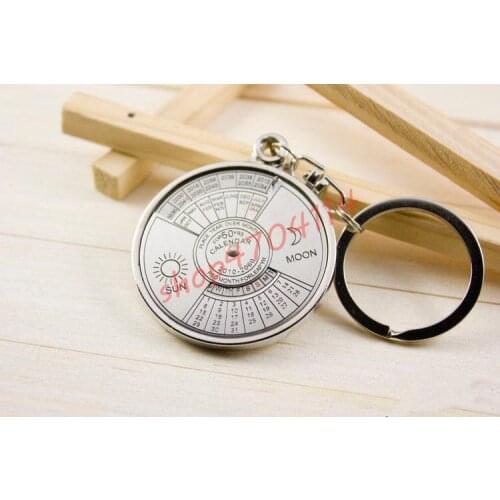 Creativity 50 years calendar key chain alloy, small pendant, exquisite handicraft Pendant