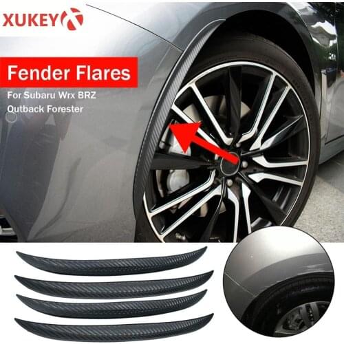 Carbon Fiber Fender Flares Mud Flap Arch Wheel Eyebrow Lips Strips sticker Trim For Subaru Impreza WRX STi XV Forester Legacy GT