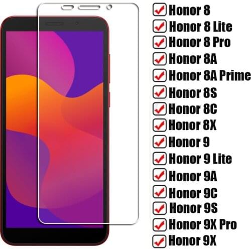 HD Tempered Glass For Huawei Honor 8 9 Lite 8A 8C 8X 8S Prime 9X Premium Pro 9S 9C 9A Honor8 Honor9 9Lite Screen Protector Film