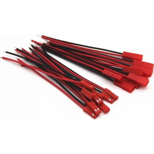 10 Pairs 100mm 10cm Male Female Connector JST Plug Cable For RC Battery Helicopter DIY FPV Drone Quadcopter