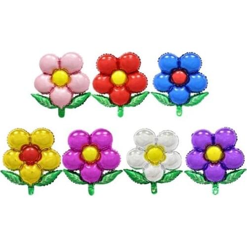 10pcs/lot Flower Foil Balloons Birthday Party Supplier Globos Wedding Party Decoration Air Balloons Baby Shower Helium Foil Ball