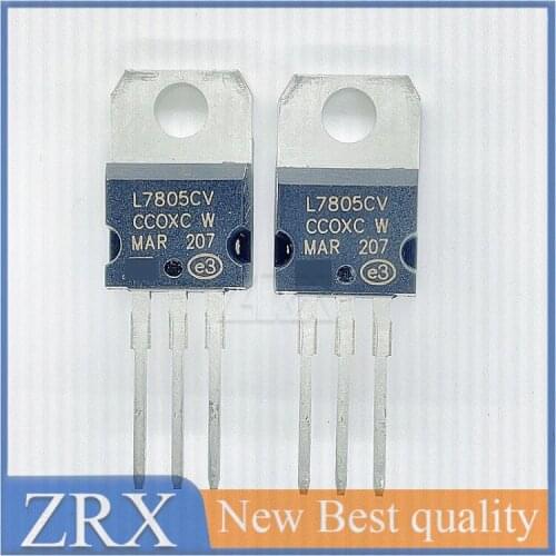 10Pcs/Lot New Original L7805CV L7805 Triode three-terminal Voltage Regulator TO 7805-220 Integrated circuit Triode In Stock