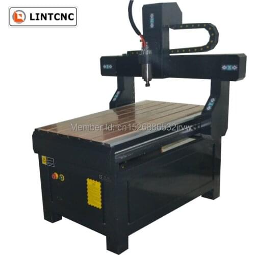 LINTCNC 1.5kw 2.2kw water cooling cnc machine 6090 4 axis wood rotary engraver machine