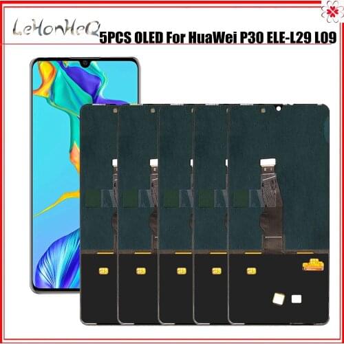 5 PCS/Lot OLED LCD For HUAWEI P30 LCD ELE-L29 ELE-L09 ELE-AL00 LCD Touch Screen Digitizer Display For Huawei P30 Display Parts