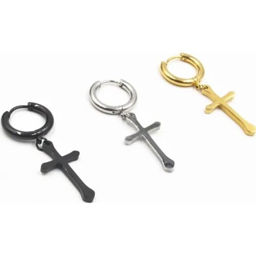 50PCS/Lot Free Shipment Pendant PUNK EMO Men/Women Ear Studs/Earring Stainless Steel Hoop Ring New