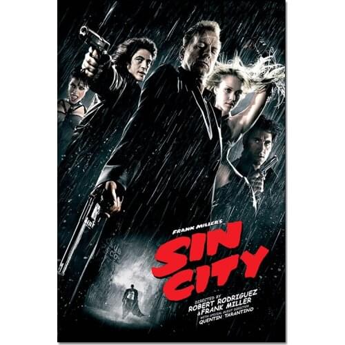 5D Diamond Embroidery Movie Sin City Wall Art Quentin Tarantino Film Poster Diamond Mosaic Rhinestones Pictures Home Decor