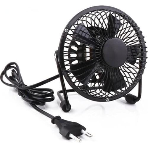 US EU UK Plug 220V Electric Fans Table Metal Fan Small Desktop Fan Suitable for Home and Office Personal Fan