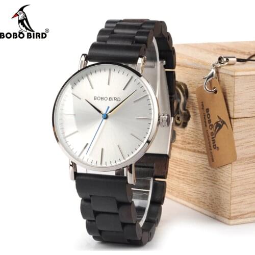 BOBO BIRD Watch Men relogio masculino Wooden Band Watches Man Simplify Quartz Timepieces bayan kol saati OEM Drop Shipping