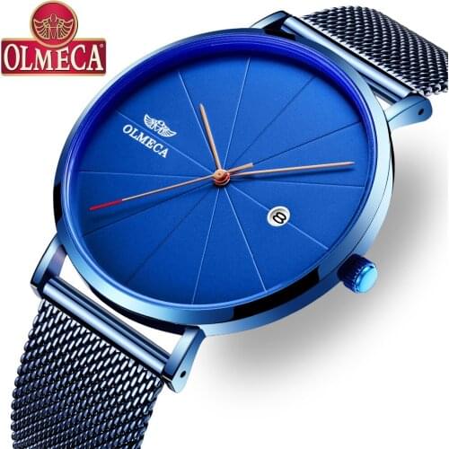 OLMECA Luxury Watch Relogio Masculino 3ATM Waterproof Watches Fashion Complete Calendar Wrist Watch Date Clock Watches for Men