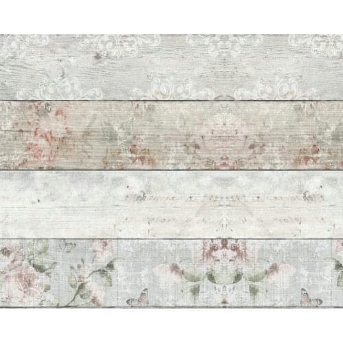 Floral Pattern on Gray Wooden board Party Backdrop Baby Shower Room Party Decor Photo Booth Studio Prop