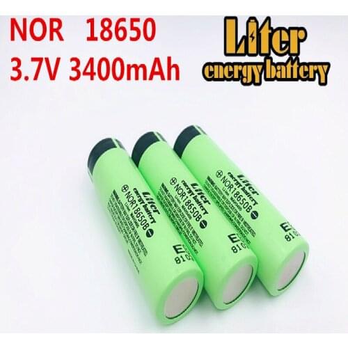 Liter energy battery 1PCS 100% original 18650 3400mAh battery NOR18650B 3.7 V lithium-ion Rechargebale battery