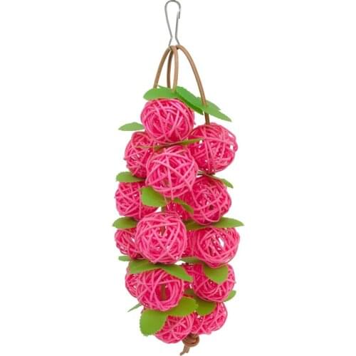 Best Bird Foraging and Natural Chew Toy Vine Balls, Parrot Cage, Swinging Climbing and Chewing, Mini Macaws