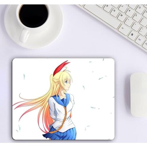 Small Square Mouse Pad With Cartoon Pattern of Nisekoi Gamers Accessories Mousepad Speed Cheap Gaming Laptop Gamer Desk Deskpad
