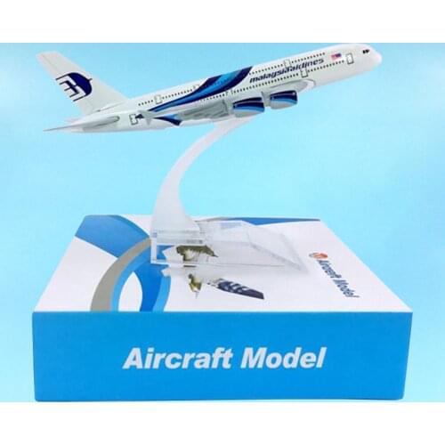 14CM 1:400 Scale Airbus A380-800 Malaysia Airplane Aviation Models Toys W Base Alloy Aircraft Plane Display Collection Souvenirs