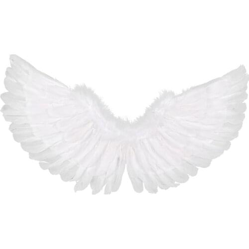 Fashion Kids Adult White Feather Angel Wings Dance Stage Show Wings Masquerade Carnival Festival Cosplay Party Costume