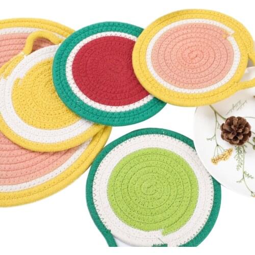 Placemat Fashionable Multipurpose Table Mat Heat Insulation Pad Photography Props Pink/Yellow/Green/Red
