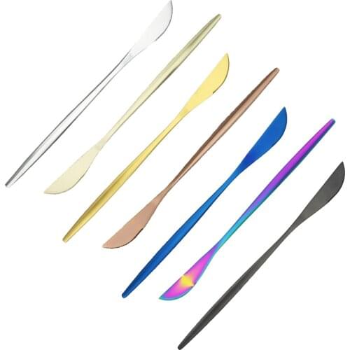6Pcs/Set Colorful Cutlery Set Western Steak Knives Tableware Set Stainless Steel Dinner Knives Set Kitchen Party Silverware Set