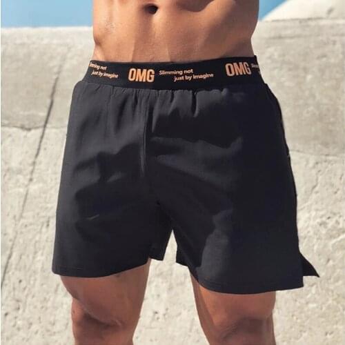 New Summer Sports Training Fitness Men Running Shorts Elastic Waist Simple All-Match Solid Straight Tube Casual Jogging Shorts
