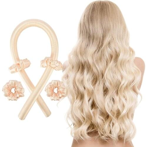 Heatless Curling Rod Headband Curls Silk Ribbon Lazy Curler Hair Rollers Sleeping Soft Wave Formers Women Hair Styling Tools