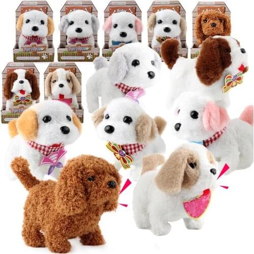 Plush Puppy Dog Walking Barking Electronic Interactive Pet Toy for Children Boy Girls