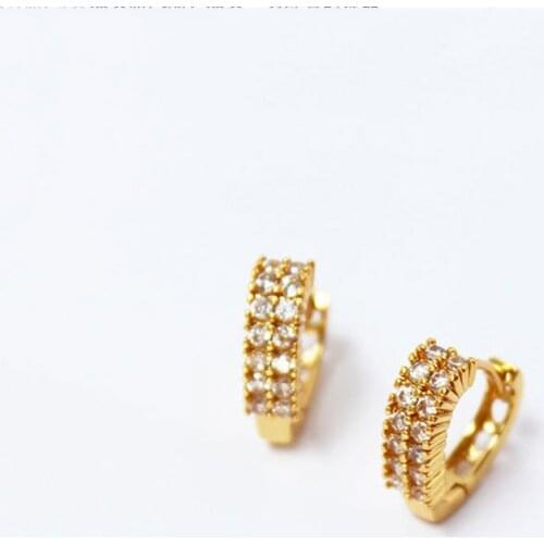 WTLTC Delicate 1.5cm Small CZ Heart Hoop Earrings Chic Fashion Lover Earrings Gifts Simple Gold Metal Hoops Earrings Trendy